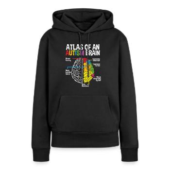 An Autism Brain - Frauen Premium Bio Hoodie - Schwarz - Vorne - Julia (174cm)