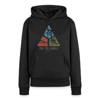 Swim Bike Run Athleten Design Für Triathlet - Frauen Premium Bio Hoodie - Schwarz - Vorne - Julia (174cm)