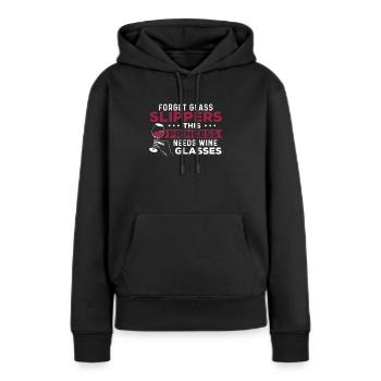 Vergessen Sie Glas-Hausschuhe diese Prinzessin - Frauen Premium Bio Hoodie - Schwarz - Vorne - Julia (174cm)