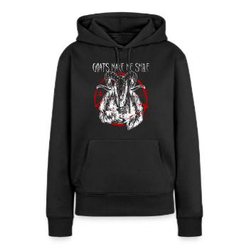 Satanisme Baphomet sataniste - Sweat à capuche Premium bio Femme - noir - Devant - Julia (174cm)