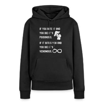 Giftig vs. giftig - Frauen Premium Bio Hoodie - Schwarz - Vorne - Julia (174cm)