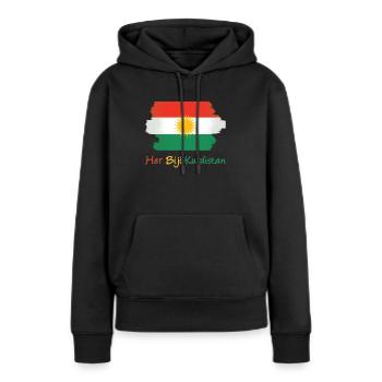 Son drapeau Biji Kurdistan - Kurdes Kurdes Kurdes - Sweat à capuche Premium bio Femme - noir - Devant - Julia (174cm)