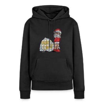 Noël laid drôle - Sweat à capuche Premium bio Femme - noir - Devant - Julia (174cm)