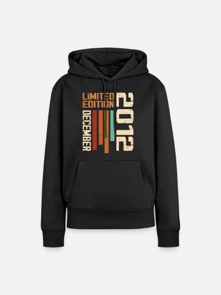 Dezember 2012 - 2012 Dezember - Frauen Premium Bio Hoodie - Schwarz
