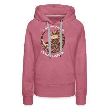 C’est mon pangolin de costume humain - Sweat à capuche Premium bio Femme - mauve - Devant - Isabella (175cm)