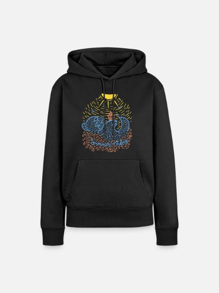 Summer vibes - Frauen Premium Bio Hoodie - Schwarz