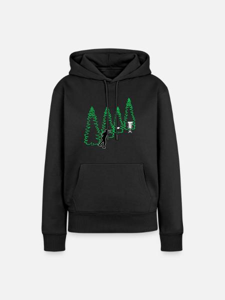 Discgolf - Frauen Premium Bio Hoodie - Schwarz