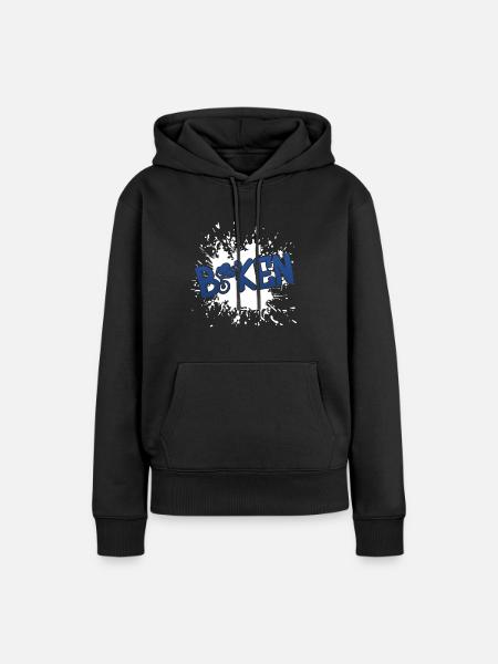 Biken Biker - Frauen Premium Bio Hoodie - Schwarz