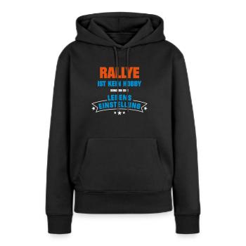 Rallye Sportart - Frauen Premium Bio Hoodie - Schwarz - Vorne - Julia (174cm)