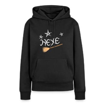 Hexe - Frauen Premium Bio Hoodie - Schwarz - Vorne - Julia (174cm)