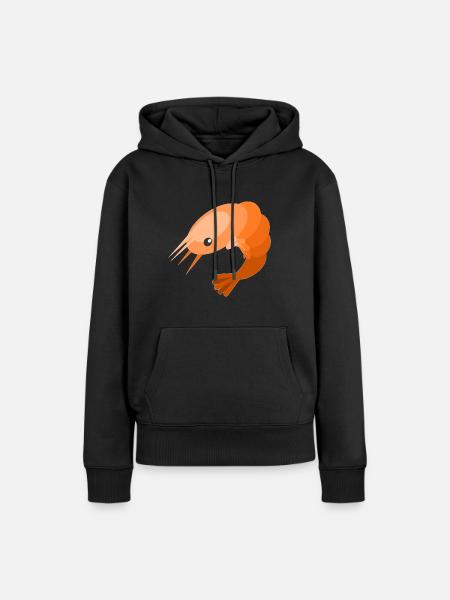 crevette - Sweat à capuche Premium bio Femme - noir