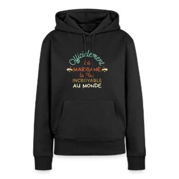 Marraine Cadeau Humour Pour Maman Baptême - Women’s Premium Organic Hoodie - black - Front - Julia (174cm)