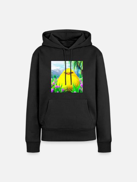 grumpie chick das Originale - Frauen Premium Bio Hoodie - Schwarz