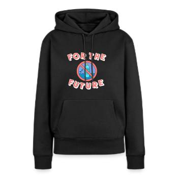 Naturschutz Plastik Klimawandel - Frauen Premium Bio Hoodie - Schwarz - Vorne - Julia (174cm)