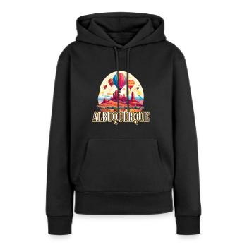 Albuquerque Ballon New Mexico Heißluftballon - Frauen Premium Bio Hoodie - Schwarz - Vorne - Julia (174cm)