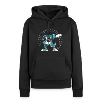 Pi - Sweat à capuche Premium bio Femme - noir - Devant - Julia (174cm)
