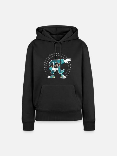 Pi - Frauen Premium Bio Hoodie - Schwarz