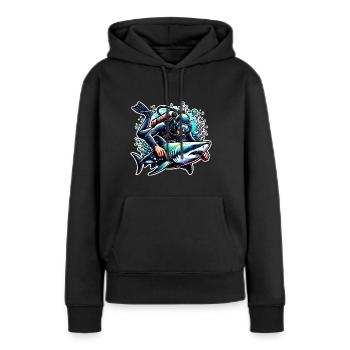 Tauchen Taucher - Frauen Premium Bio Hoodie - Schwarz - Vorne - Julia (174cm)