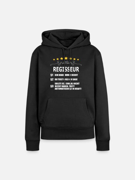REGISSEUR - Frauen Premium Bio Hoodie - Schwarz