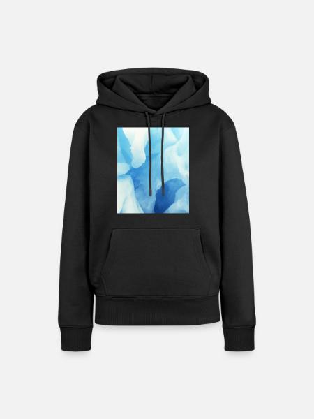 Gletscherhöhle - Frauen Premium Bio Hoodie - Schwarz