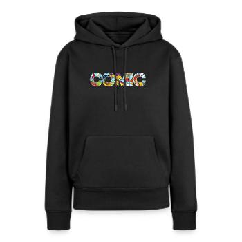 COMIC GIFT - Women’s Premium Organic Hoodie - black - Front - Julia (174cm)
