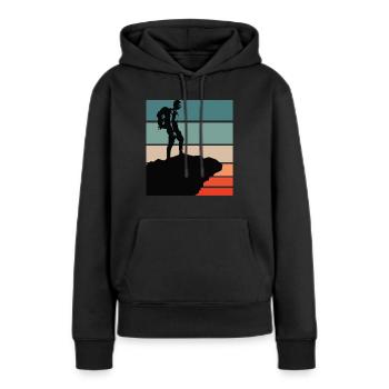 Hiking - Frauen Premium Bio Hoodie - Schwarz - Vorne - Julia (174cm)