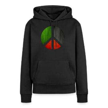 Palestine Peace Fun Cadeau - Sweat à capuche Premium bio Femme - noir - Devant - Julia (174cm)