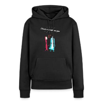 Brosse à dents et dentifrice Paire Cadeau pour les dentistes - Sweat à capuche Premium bio Femme - noir - Devant - Julia (174cm)
