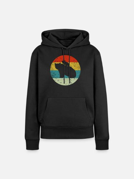 Bärenliebhaber - Frauen Premium Bio Hoodie - Schwarz