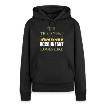Buchhalter - Frauen Premium Bio Hoodie - Schwarz - Vorne - Julia (174cm)