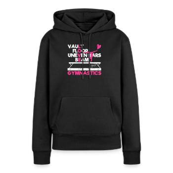 Lustige Turnerin Liebhaberin Gewölbe Boden - Frauen Premium Bio Hoodie - Schwarz - Vorne - Julia (174cm)