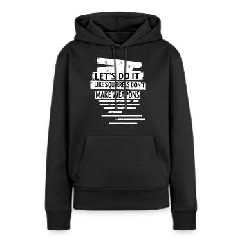 present funky funny peace movement gift - Frauen Premium Bio Hoodie - Schwarz - Vorne - Julia (174cm)