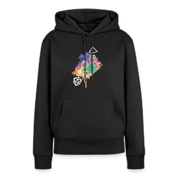 Different Shapes - Frauen Premium Bio Hoodie - Schwarz - Vorne - Julia (174cm)