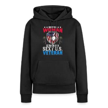 Amerikanischer Veteran Veteranen Amerika USA Kampf - Frauen Premium Bio Hoodie - Schwarz - Vorne - Julia (174cm)