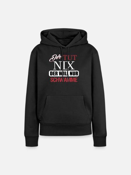 Erzgebirge Schwamme - Frauen Premium Bio Hoodie - Schwarz