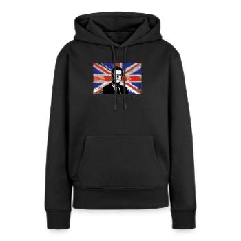 König der britischen Königsfamilie Karl III. Lang lebe es - Frauen Premium Bio Hoodie - Schwarz - Vorne - Julia (174cm)