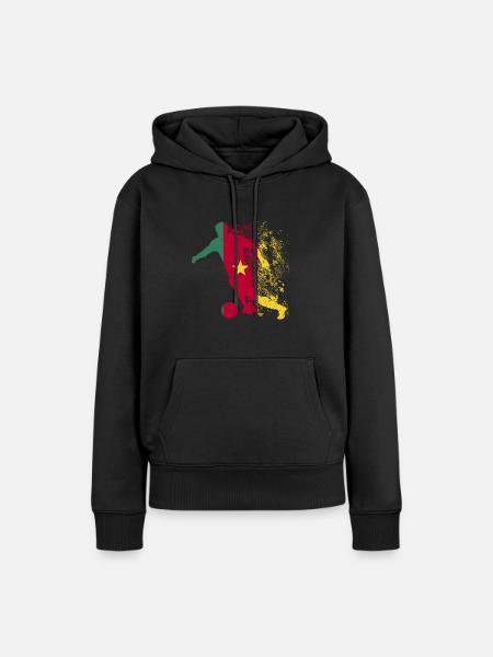 Nationalmannschaft Kamerun Fußball Weltmeister - Dame Premium hoodie, økologisk bomuld - sort