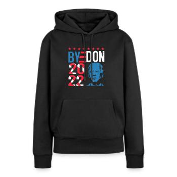 BYEDON 2022 - Sweat à capuche Premium bio Femme - noir - Devant - Julia (174cm)
