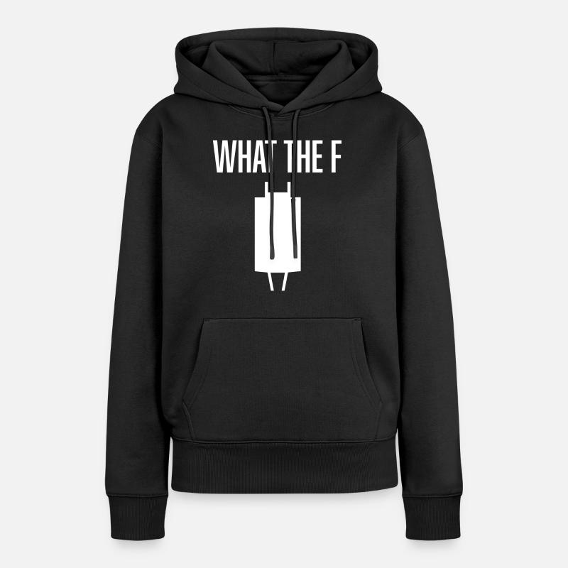 Qu’est-ce que le F - Capacitance Capacitance Unit Farad - Sweat à capuche Premium bio Femme - noir