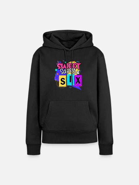 Sweet Sassy & Six - Frauen Premium Bio Hoodie - Schwarz