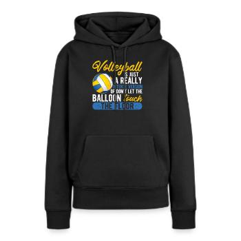 Volleyball ist nur eine wirklich intensive Version - Frauen Premium Bio Hoodie - Schwarz - Vorne - Julia (174cm)