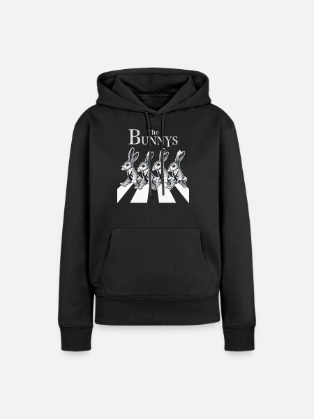 Bunnys - Frauen Premium Bio Hoodie - Schwarz