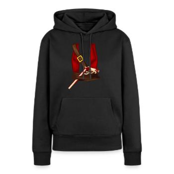 Pirate Halloween Carnaval Fête Déguisée - Sweat à capuche Premium bio Femme - noir - Devant - Julia (174cm)