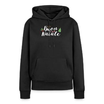 Buon Natale Italien Stolz Xmas Feiertag - Frauen Premium Bio Hoodie - Schwarz - Vorne - Julia (174cm)