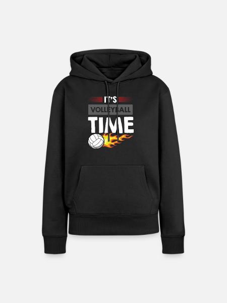 It's Volleyball Time - Frauen Premium Bio Hoodie - Schwarz