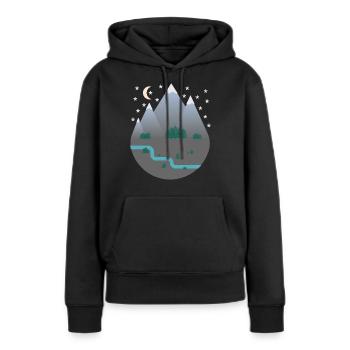 Geo Art - Frauen Premium Bio Hoodie - Schwarz - Vorne - Julia (174cm)