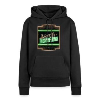 geek happy sayings animaux refuge pour animaux - Sweat à capuche Premium bio Femme - noir - Devant - Julia (174cm)