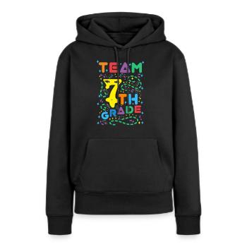 7THGrade - Seven Grade - Seven Grader - Frauen Premium Bio Hoodie - Schwarz - Vorne - Julia (174cm)