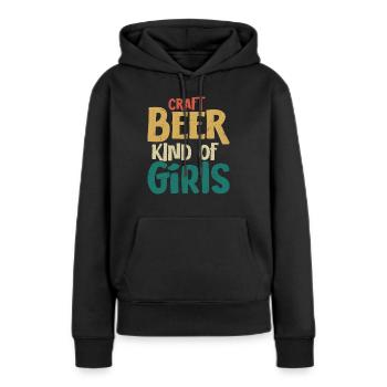 Bière artisanale genre de fille brasser brasseur Homebrew - Sweat à capuche Premium bio Femme - noir - Devant - Julia (174cm)