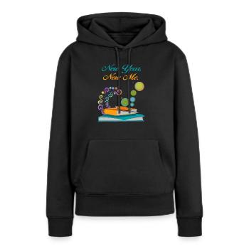 Neues Jahr, neues Ich - Frauen Premium Bio Hoodie - Schwarz - Vorne - Julia (174cm)